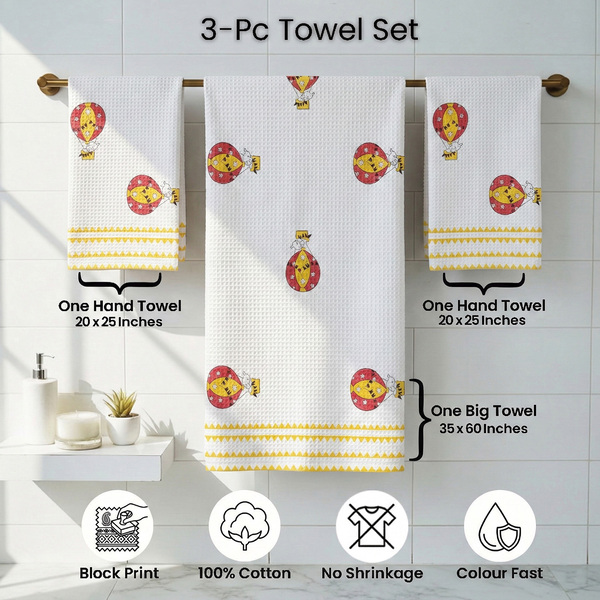 White Cartoon Towel Sets