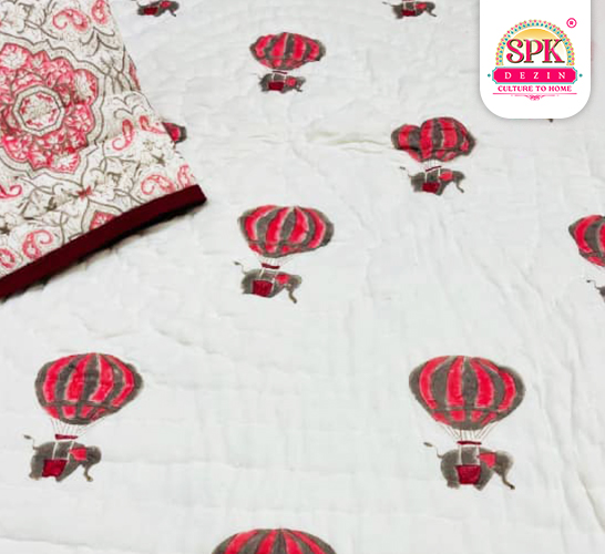 protective baby blanket spk dezin White and Red