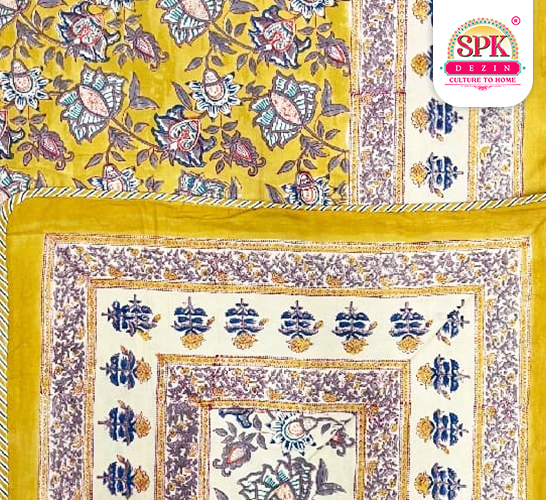 lightweight cotton dohar for summer Yellow, 60x 90