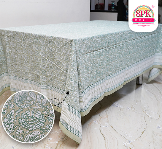 Brown, block print, 100% cotton