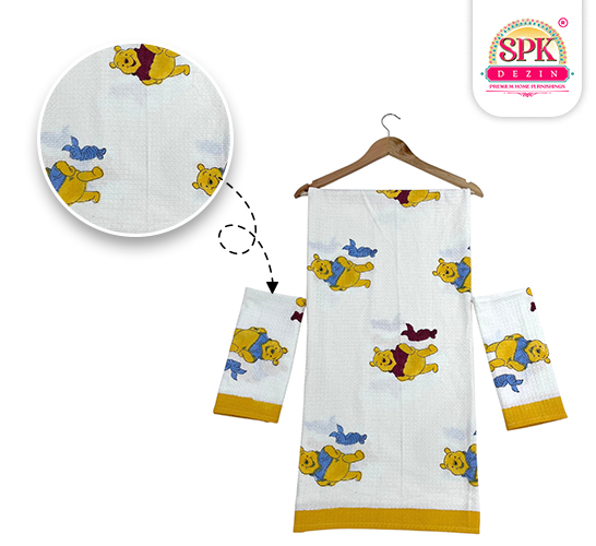 yellow winnie the pooh towel