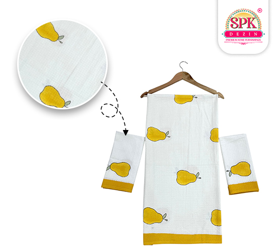 yellow pear towel