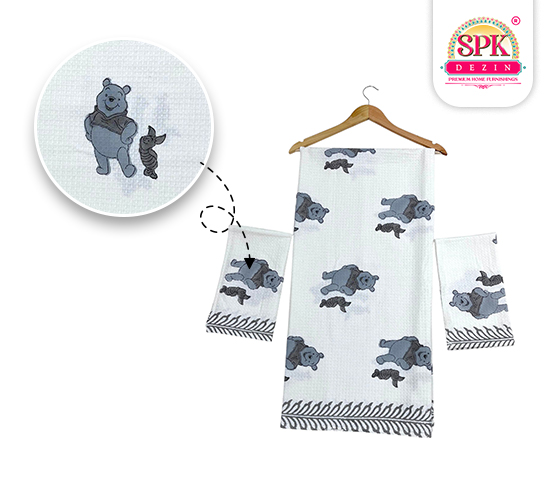 grey winnie the pooh towel