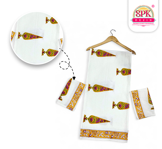 dark-yellow-flower-towel