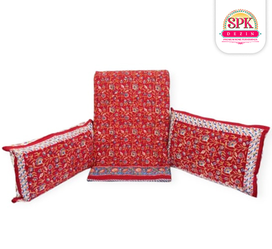 Cotton Comforters Red, 90x108