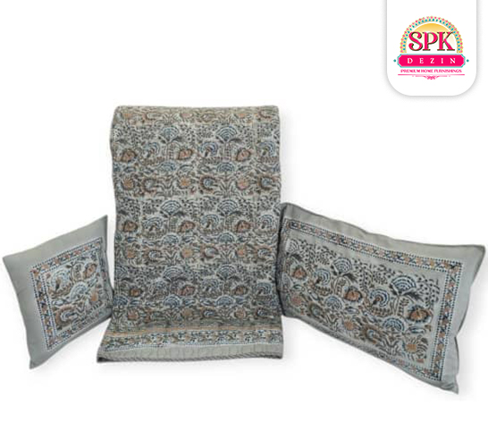 designer bed comforter india Grey, 90x108