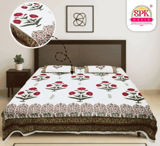 Authentic Hand Block Print Bedsheets | SPK DEZIN